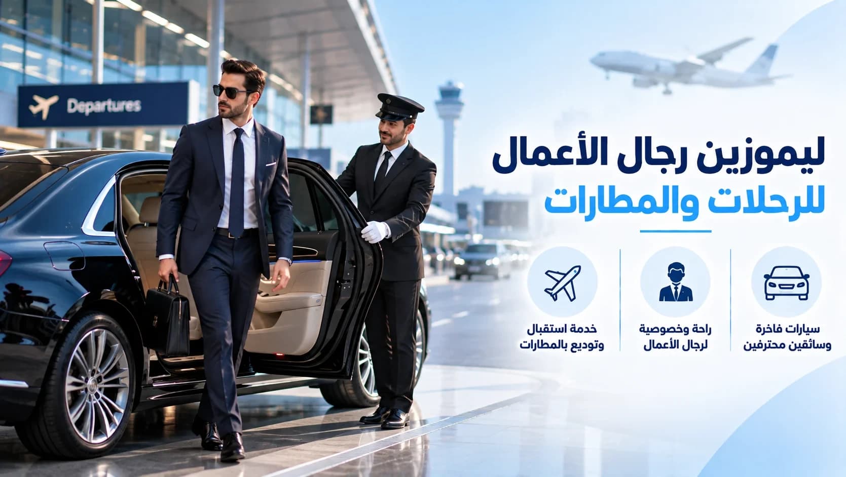 ليموزين رجال الأعمال للرحلات والمطارات